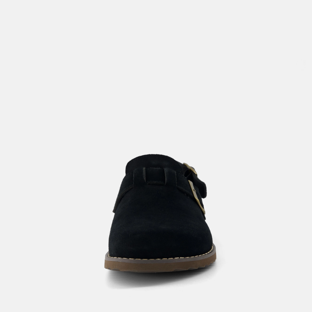 Black Suede Slingback Clogs